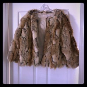 Faux fur jacket, worn once